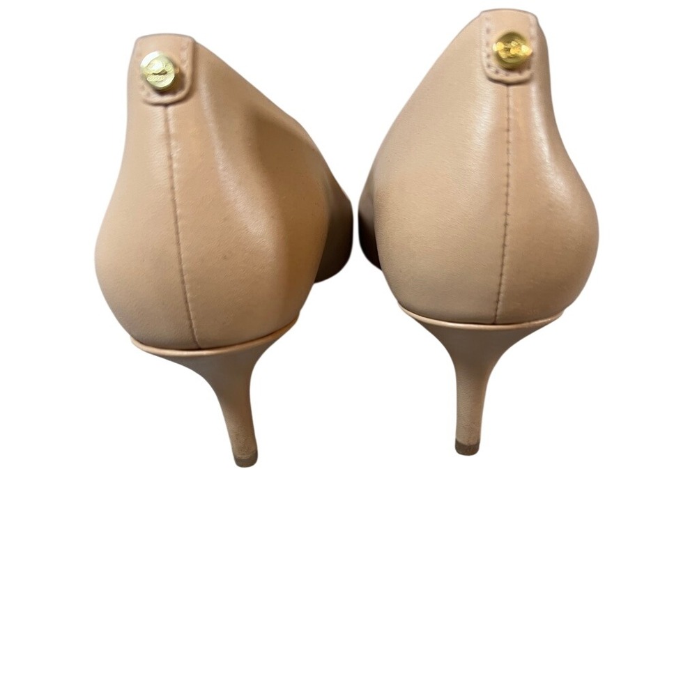 Cole Haan Go-To Pointy Toe Pumps Nude Leather Heels Size 8 8B - Picture 3 of 8